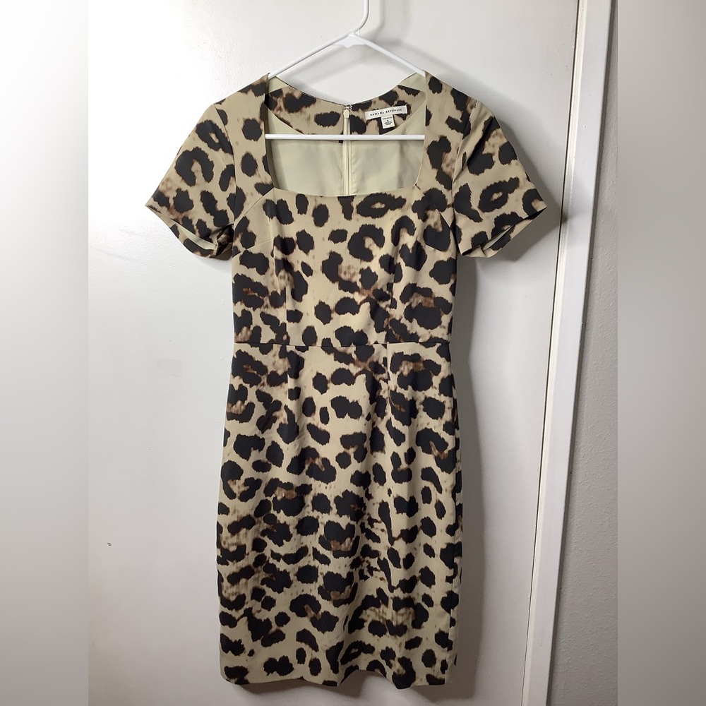 Banana Repulic Leopard Print Short Sleeve Dress